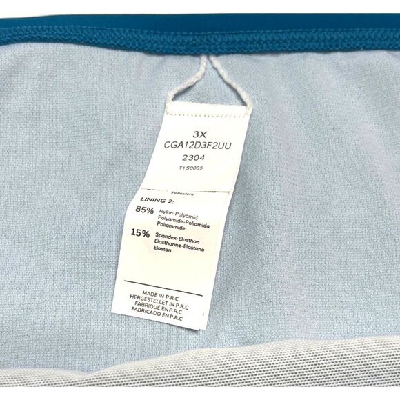 High Waisted Swim Bikini Bottoms 2 Pack Size 3X Blue and Neon Animal Print New - Picture 9 of 10